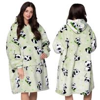 Antklodė Megztinis Oversize Šilta Stora Antklodė Megztinis 2in1 XXL Panda Plaukuotas [Ub-Kb-Wz-3]