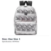 Vans MOMA Old Skool Collaboration Polyester Backpack Regular Unisex Gray White VN0A3I6R1UB1 One Size 1 gray
