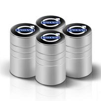 4pcs Car Badges Wheel Tire Valve Stem Caps Covers Auto Accessories For Volvo Rdesign V60 V40 XC90 S60 C30 XC60 V50 V70 S90 npcr59 (as the picture,For VOLVO) gray