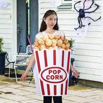 Popcorn Cosplay Costume Decorative Funny Role Play Outfit for Festival Carnival gray