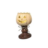 Antique Finish Halloween Pumpkin Lamp Vintage Style Pumpkin Candlestick  Mantel Shelf Decor 12cm/4.72in
