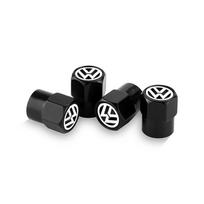 Car Badge Keychain Keyring with Tire Valve Cap Car Accessories for VW CC Polo Golf 4 5 6 7 MK4 MK5 MK6 MK7 Passat B6 B8 T4 T5 black