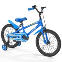 VEVOR Kids Bike, 45.72 cm BMX Style Children Bicycle, Rider Height 110 cm - 140 cm, Training Wheels Included, Sturdy and Easy to Assemble 121 x 50 x 78 cm