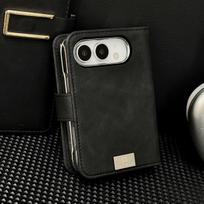2 viename nuimamas magnetinis atverčiamas kortelių dėklas-piniginė odinis dėklas iPhone Ultra 18 Fold Magsafe dėkliukui atsparus smūgiams odos pojūčio dangtelis iPhone Ultra brown
