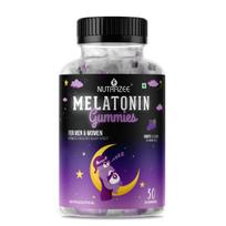 Nutrazee Melatonino miego guminukai 5 mg maisto papildas | Be pridėto cukraus | Geresnis ir ramiausias miegas | L-teaninas ir pasifloros ekstraktas | Vyrams ir moterims | 3