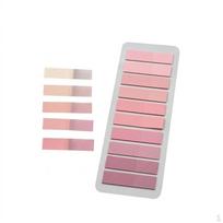 Translucent Sticky Notes Index Tabs Fluorescent Page Markers for Books, Writable Repositionable Red Gradient pink