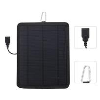 5,3 W 6 V saulės kolektorių monokristalinis silicio saulės elementas su USB Poat „pasidaryk pats“ vandeniui atsparus kempingas juoda