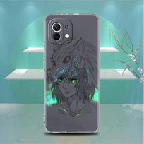 Clear Case For Xiaomi Mi Poco X3 NFC M3 Pro F3 F1 11 Lite 12 Note 10 11T 9T Transparent Phone Cover Anime Demon Slayer Redmi Note 9S blue