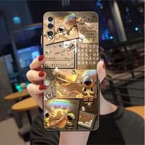 Case For Samsung Galaxy A50 A70 A30 A20s A20e A10 A40 A10s A10e M52 M51 M31 M30s M21 M13 5G Black Phone Cover Astronaut Light Samsung F42 5G beige