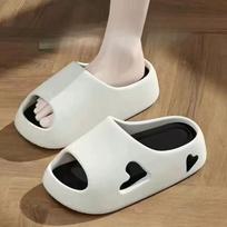 House Slipper Flip Flop Women Love Heart Platform Cloud Outdoor Indoor Summer Soft Sandal Slides Ladies Home Hotel Flat Shoe 36/37 juoda
