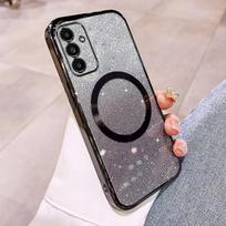 Magnetic Sparkle Glitter Case for Xiaomi 17 Pro Max 15 Pro 14T 13T 12T Full-Body Shockproof Phone Cover for Xiaomi Poco C85 C55 C65 Xiaomi Poco C75 sidabras