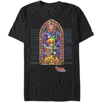 Fifth Sun Men's Nintendo Legend of Zelda Stained Glass T-Shirt M juoda