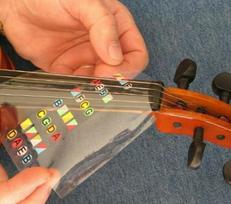 Violin Fretboard Note Stickers for Beginners 4/4 spalvota