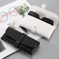 Raiduotas Sagtukas Odinis Akinių Dėklas black gray