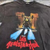 Kanye West Ye Late Registration Remake black T shirt vtg Gift tee BL1536 L brown