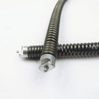 1M Long 16mm Diameter Kitchen Toilet Drain Cleaning Brush Sewer Dredger Pipe Dredging Spring with Connector for Home Plumbing 3mm gray
