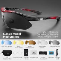 ROCKBROS Polarized Cycling Glasses Men Sports Sunglasses Road MTB Mountain Bike Bicycle Riding Protection Goggles Eyewear 5 Lens 10001