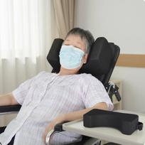 Aukšta atlošo galvos atrama Kvėpuojanti tinklinio audinio medžiaga Galvos padėties pagalvė Nuimamas ir skalbiamas užvalkalas black