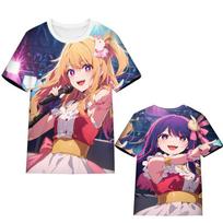 Anime Manga Oshi No Ko 3D Printed T-Shirts Men Women Fashion Oversized Short Sleeve T Shirt Harajuku Male Tees Tops Man Clothing S beige