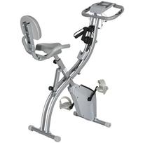 Folding Exercise Bike 8 Magnetic Resistance Levels Backrest Adjustable Saddle Ergonomic Handles Black Grey 105 x 48 x 118 cm