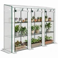 46 x 215 cm Nine-Shelf Greenhouse - White 215 x 46 x 151 cm