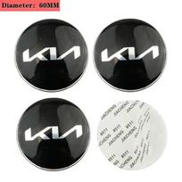 60mm Automobilio ratlankio centrinės dalies lipdukai K GT Stinger KIA logotipas skirti KIA K3 K5 K2 K7 KX3 Stinger Forte Sportage Rio Soul Ceed Sorento hbkd60 black