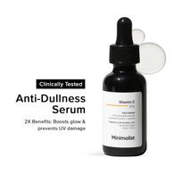 Minimalist 10% Advanced Vitamin C Serum for Glowing Skin | Brightening & Dark Spot Treatment | Treats Uneven Skin Tone, Dullness & UV Damage | Dai black