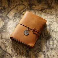 Natūralios odos vintažinis kelioninis užrašų knygutės, dienoraščio žurnalas Travel Notebook black
