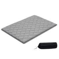 VEVOR Japanese Tatami Mat, Full Size Foldable Japanese Tatami Mattress, Futon Mattress with Storage Bag & Fastener 203.2 x 137.2 x 8.9 cm pilka
