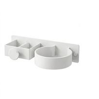 Multi-Slot Hair Straightener Holder Detachable Cup Blow Dryer Wall Holder  Bathroom Accessories Style A White white