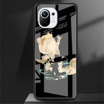 Stiklinis dėklas, skirtas Xiaomi Poco X3 NFC 11 Lite 11T F3 M3, skirtas Redmi Note 11 10 9 8 Pro 10S 9S 9A 9C telefono dangtelis Genshin Impact Cool Redmi Note 9S gray