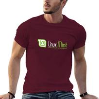 Linux Mint T-Shirt blacks baggy shirts tops mens t shirt graphic 4XL black