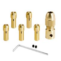 6Pcs Drill Chuck Collet Set 0.5-3mm Replacement Collet with Keyless Drill Chuck Rotary Drill Nut Tool Set Adapter 1