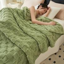 2026 Taffeta Waffle Fleece Multifunctional High Gram Weight Flannel Milk Velvet Baby Warm Blanket 100x150cm ruda