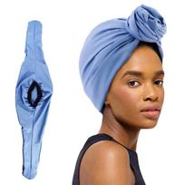 Naujas elegantiškas retro turbanas moterims Medvilninė galvos juosta Moteriškas musulmoniškas galvos apdangalas Kepuraitė Plaukų uždengimo kepuraitė Afrikietiški galvos apdangalai Kepurė džinsinio mėlyna spalva
