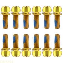A1A2 12Pcs Bicycles Crank Arm Fixing Bolt Metal Iron Bike Stem Bolt with Washer auksas