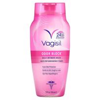 Vagisil, Kvapo blokatorius, Kasdienis intymios higienos prausiklis, 12 fl oz (354 ml) pink