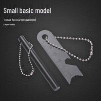 Waterproof Flint and Steel Magnesium Fire Starter Set for Camping and Survival gray