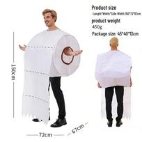 Halloween Couple Prank Toilet Paper Costume for Cosplay white