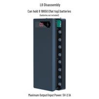Detachable 8-Section 18650 Battery Charger with Digital Display DIY Kit gray