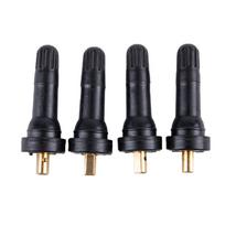 4Pcs Tire Pressure Sensor Valve For Tubeless Disc Wheel Rubber Nipple For TPMS black