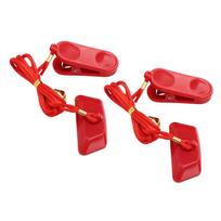2pcs Treadmill Key Fit for GTS7 M8 M9 9600 Treadmill Magnet Safety Key Magnetic Emergency Stop Trapezoid 2.0x0.9in red