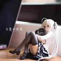 New Cute Anime Figure Kasugano Sora Yukino Girl Statue Car Dashboard Ornament PC Case Desktop Decor Model Doll Collectible Model Gift for Anime Fans 11cm gray