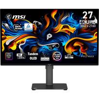 Monitorius MSI PRO MAX 271UPX12G / 67,3 cm (26,5″) / 3840×2160 (UHD) / QD-OLED / 120Hz / 0.03 ms (GTG) / 250 nits / 1500000:1 / KVM / adjustable height