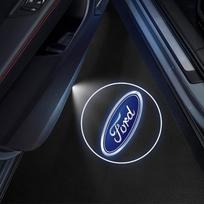 1/2PCS Led Car Door Welcome Laser Projector Logo Night Light Wireless For Ford focus Fiesta EcoSport ESCORT ranger fusion mondeo black