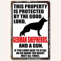 Vintage Siberian Husky and Gun Metal Sign  Retro Warning Durable es Perfect for Dog Lovers Home Security Outdoor Decor Hu 20x30cm（7.8x11.8inch） black