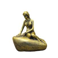 Mermaid Resin Sculpture With Copper Finish For Home Decor And Giftgiving varis