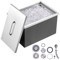 VEVOR Drop in Ice Chest, 22 L x 17 W x 12 H Stainless Steel Ice Cooler, Commercial Ice Bin with Cover, 40 qt Outdoor Kitchen Ice Bar
