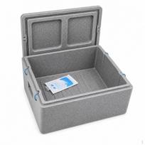 EPP izoliuota šaldymo dėžė komerciniam maisto transportavimui ir šviežumo išsaugojimui 34L 34L Insulated Box + Ice Pack gray