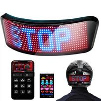 LED šalmo ekranas Motociklo šalmas Įspėjamoji lemputė Važiavimas naktį „Pasidaryk pats“ RGB Dviračio šalmo galinis žibintas Programuojamas LED ekranas per programėlę gray